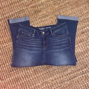 Levi's Signature Womens Dark Blue Capri Jeans Size 32/14